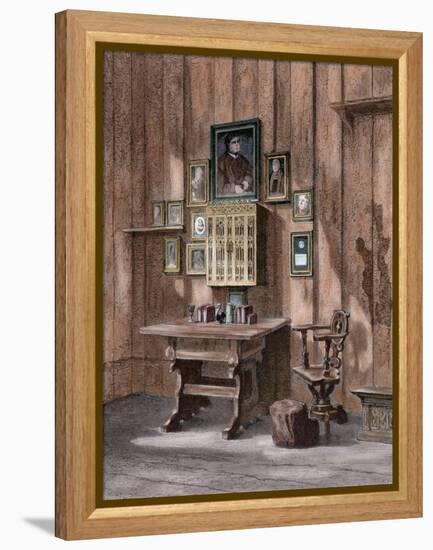 Room of Martin Luther (1483-1546) at Wartburg-null-Framed Premier Image Canvas