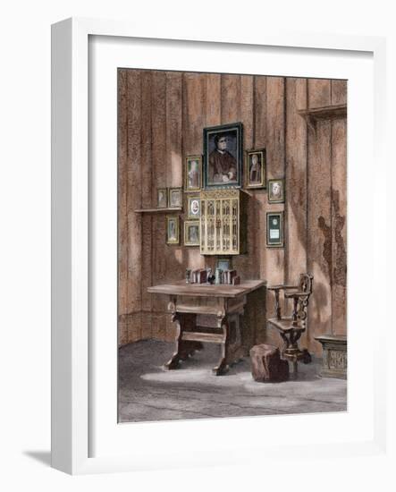 Room of Martin Luther (1483-1546) at Wartburg-null-Framed Giclee Print