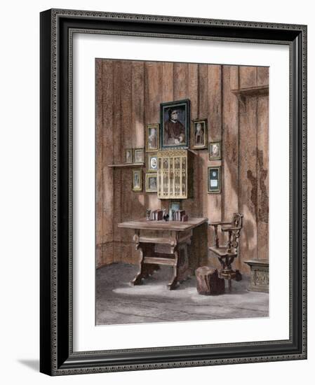 Room of Martin Luther (1483-1546) at Wartburg-null-Framed Giclee Print