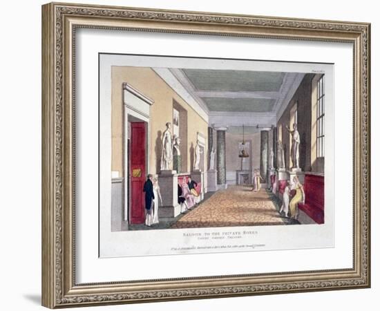 Room Off the Private Boxes, Covent Garden Theatre, Bow Street, Westminster, London, 1810-null-Framed Giclee Print