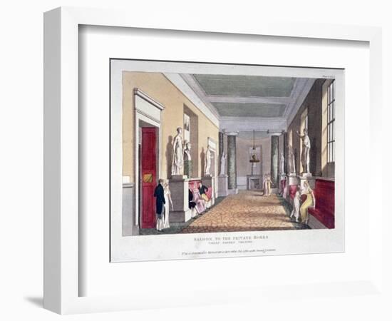 Room Off the Private Boxes, Covent Garden Theatre, Bow Street, Westminster, London, 1810-null-Framed Giclee Print