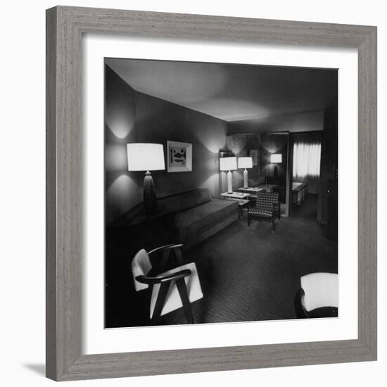 Room Where Actress Lana Turner's Daughter Stabbed Gangster Johnny Stompanato to Death-J^ R^ Eyerman-Framed Photographic Print