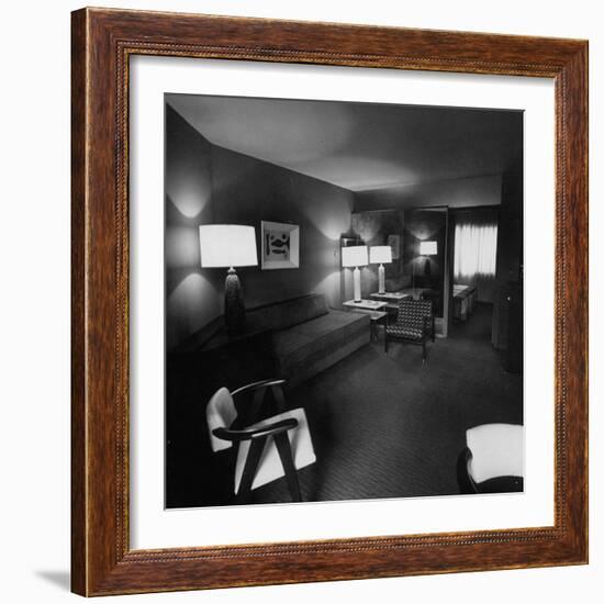 Room Where Actress Lana Turner's Daughter Stabbed Gangster Johnny Stompanato to Death-J^ R^ Eyerman-Framed Photographic Print