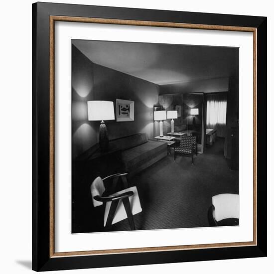 Room Where Actress Lana Turner's Daughter Stabbed Gangster Johnny Stompanato to Death-J^ R^ Eyerman-Framed Photographic Print
