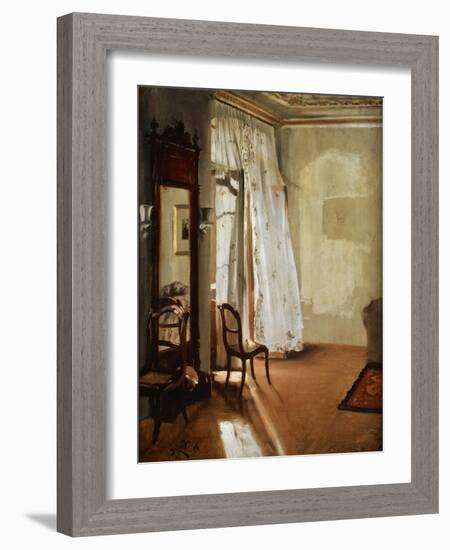 Room with Balcony, 1845-Adolph Menzel-Framed Giclee Print