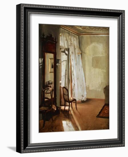 Room with Balcony, 1845-Adolph Menzel-Framed Giclee Print