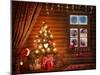 Room With Christmas Tree-egal-Mounted Art Print