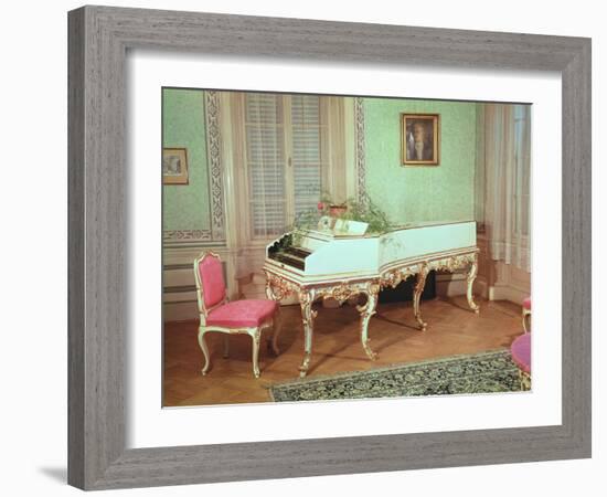 Room with the Harpsichord Used by Mozart in Prague-null-Framed Giclee Print