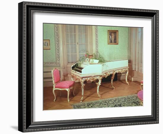 Room with the Harpsichord Used by Mozart in Prague-null-Framed Giclee Print