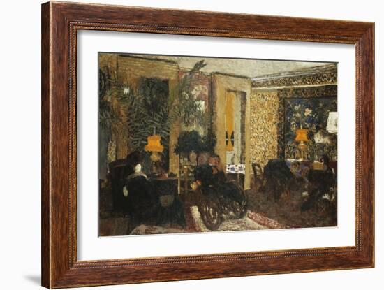 Room with Three Lamps, Rue St. Florentin-Edouard Vuillard-Framed Giclee Print