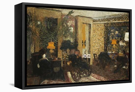 Room with Three Lamps, Rue St. Florentin-Edouard Vuillard-Framed Premier Image Canvas