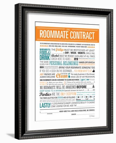 Roommate Contract-JJ Brando-Framed Art Print