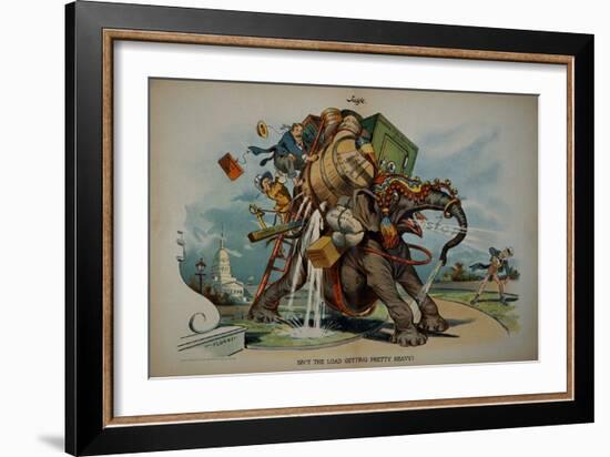 Roosevelt and Taft Cartoon-David J. Frent-Framed Giclee Print