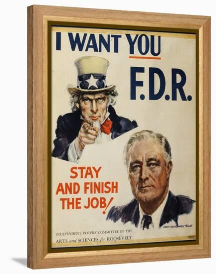 Roosevelt Campaign Poster-David J. Frent-Framed Premier Image Canvas