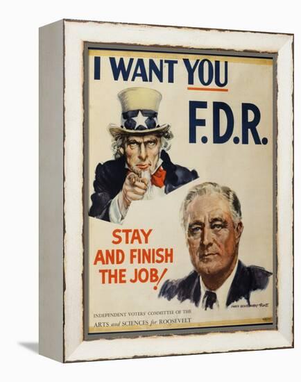 Roosevelt Campaign Poster-David J. Frent-Framed Premier Image Canvas
