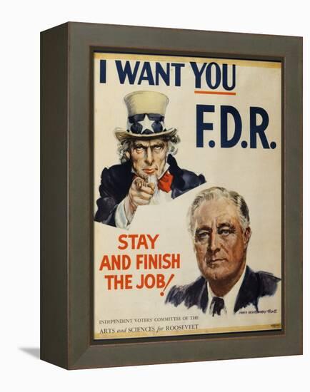 Roosevelt Campaign Poster-David J. Frent-Framed Premier Image Canvas