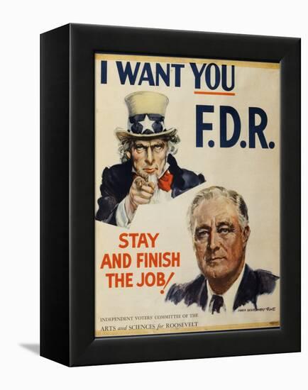 Roosevelt Campaign Poster-David J. Frent-Framed Premier Image Canvas