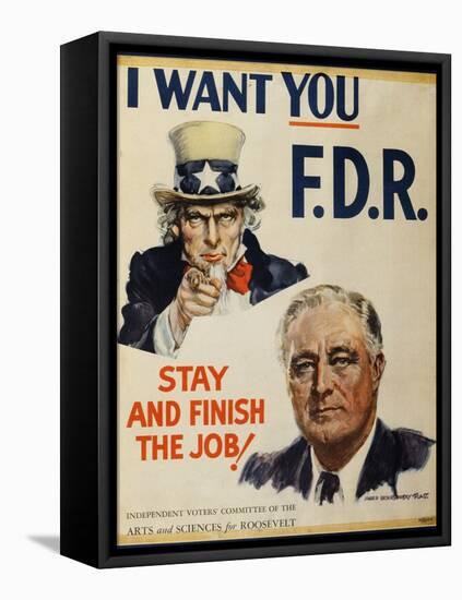 Roosevelt Campaign Poster-David J. Frent-Framed Premier Image Canvas