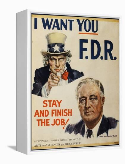 Roosevelt Campaign Poster-David J. Frent-Framed Premier Image Canvas