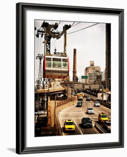 Roosevelt Island Tram and Ed Koch Queensboro Bridge (Queensbridge) Entry View, Manhattan, New York-Philippe Hugonnard-Framed Photographic Print