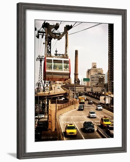 Roosevelt Island Tram and Ed Koch Queensboro Bridge (Queensbridge) Entry View, Manhattan, New York-Philippe Hugonnard-Framed Photographic Print