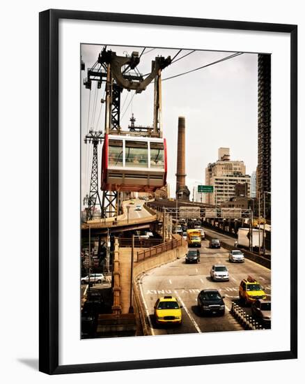 Roosevelt Island Tram and Ed Koch Queensboro Bridge (Queensbridge) Entry View, Manhattan, New York-Philippe Hugonnard-Framed Photographic Print