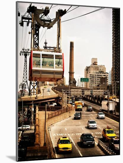 Roosevelt Island Tram and Ed Koch Queensboro Bridge (Queensbridge) Entry View, Manhattan, New York-Philippe Hugonnard-Mounted Photographic Print