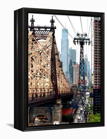 Roosevelt Island Tram and Ed Koch Queensboro Bridge (Queensbridge) Views, Manhattan, New York, US-Philippe Hugonnard-Framed Premier Image Canvas