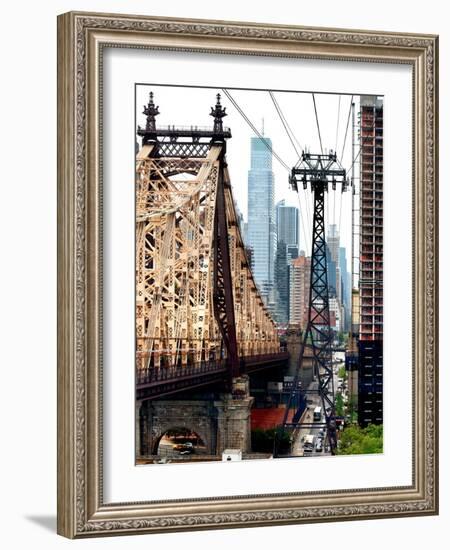 Roosevelt Island Tram and Ed Koch Queensboro Bridge (Queensbridge) Views, Manhattan, New York, US-Philippe Hugonnard-Framed Photographic Print