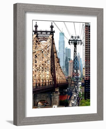 Roosevelt Island Tram and Ed Koch Queensboro Bridge (Queensbridge) Views, Manhattan, New York, US-Philippe Hugonnard-Framed Photographic Print