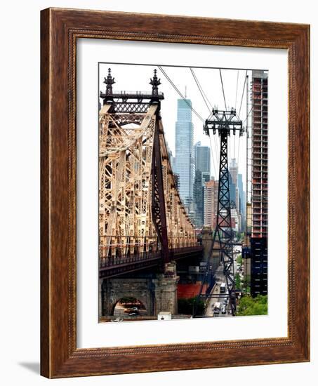 Roosevelt Island Tram and Ed Koch Queensboro Bridge (Queensbridge) Views, Manhattan, New York, US-Philippe Hugonnard-Framed Photographic Print