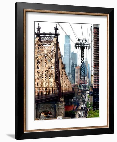 Roosevelt Island Tram and Ed Koch Queensboro Bridge (Queensbridge) Views, Manhattan, New York, US-Philippe Hugonnard-Framed Photographic Print