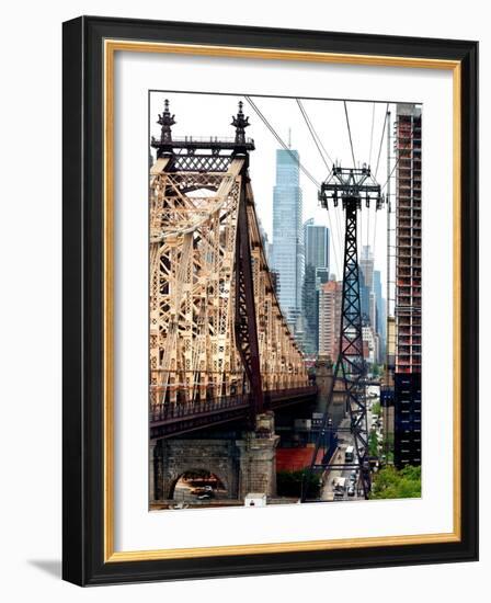 Roosevelt Island Tram and Ed Koch Queensboro Bridge (Queensbridge) Views, Manhattan, New York, US-Philippe Hugonnard-Framed Photographic Print