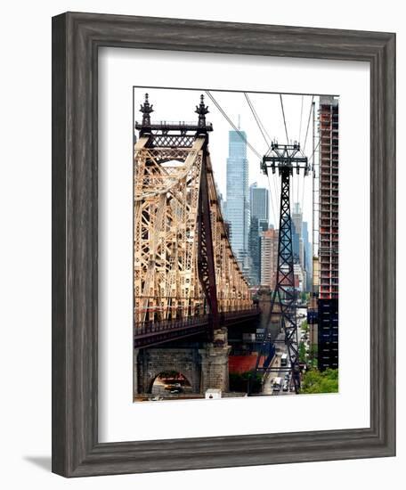 Roosevelt Island Tram and Ed Koch Queensboro Bridge (Queensbridge) Views, Manhattan, New York, US-Philippe Hugonnard-Framed Photographic Print