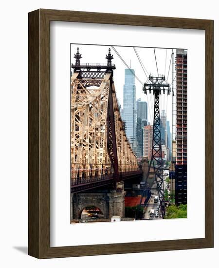 Roosevelt Island Tram and Ed Koch Queensboro Bridge (Queensbridge) Views, Manhattan, New York, US-Philippe Hugonnard-Framed Photographic Print