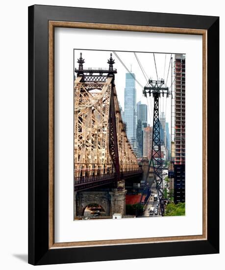 Roosevelt Island Tram and Ed Koch Queensboro Bridge (Queensbridge) Views, Manhattan, New York, US-Philippe Hugonnard-Framed Photographic Print