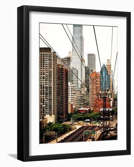 Roosevelt Island Tram Station (Manhattan Side), Manhattan, New York, United States, Vintage-Philippe Hugonnard-Framed Photographic Print