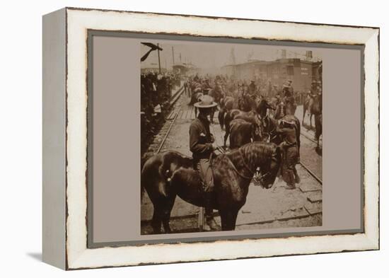 Roosevelt's "Rough Rider's" Arrival at Tampa, Fla., U.S.A.-null-Framed Stretched Canvas