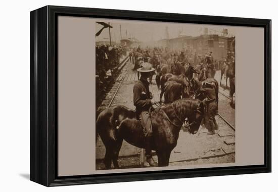 Roosevelt's "Rough Rider's" Arrival at Tampa, Fla., U.S.A.-null-Framed Stretched Canvas