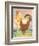 Rooster and Hen-null-Framed Art Print