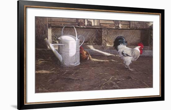 Rooster And Watering Can-Peter Munro-Framed Premium Giclee Print