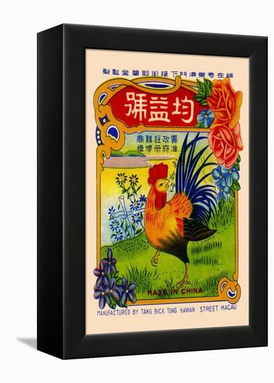 Rooster by the River Firecrackers-null-Framed Stretched Canvas