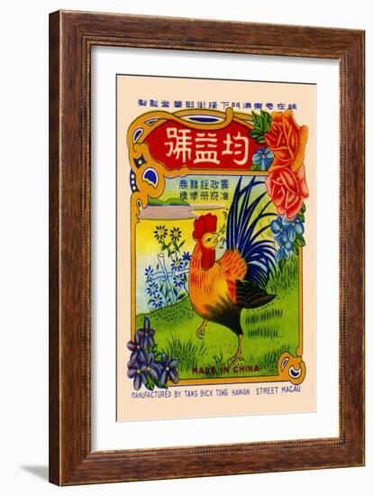 Rooster by the River Firecrackers-null-Framed Premium Giclee Print