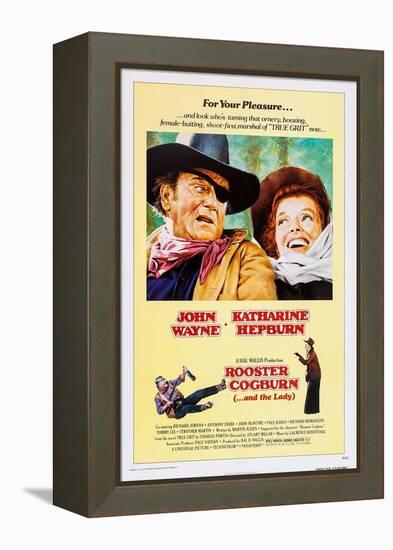 ROOSTER COGBURN, John Wayne, Katharine Hepburn, 1975-null-Framed Stretched Canvas