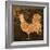 Rooster Damask 2-Diane Stimson-Framed Art Print