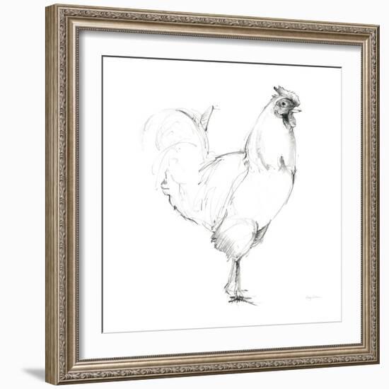 Rooster II Dark Square-Avery Tillmon-Framed Art Print