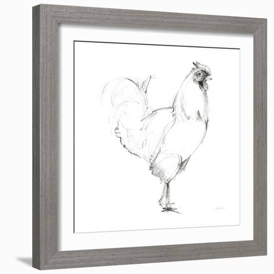 Rooster II Dark Square-Avery Tillmon-Framed Art Print