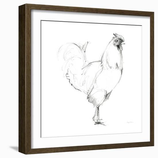Rooster II Dark Square-Avery Tillmon-Framed Art Print