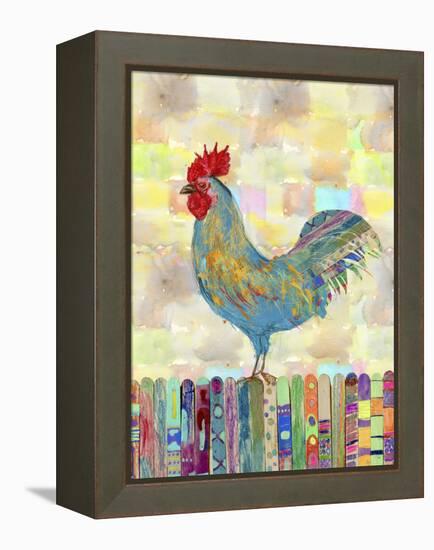 Rooster on a Fence II-Ingrid Blixt-Framed Stretched Canvas