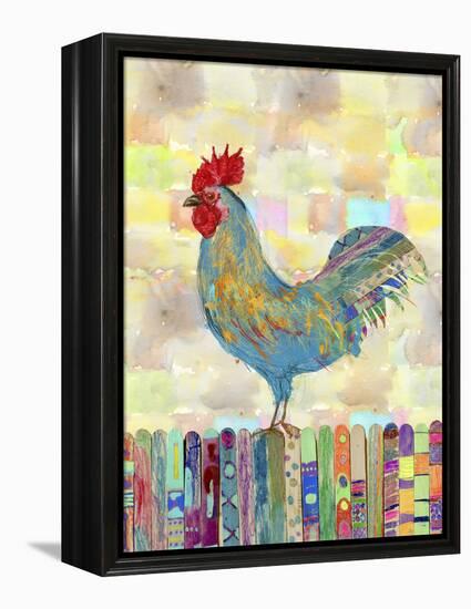 Rooster on a Fence II-Ingrid Blixt-Framed Stretched Canvas